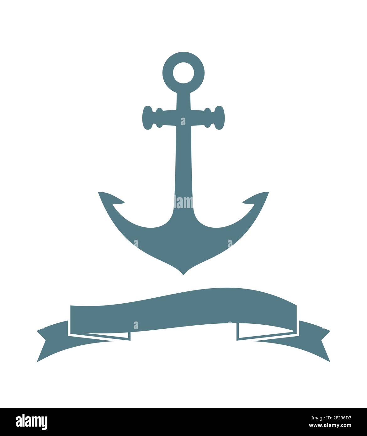 Anchor badge isolated on white. vector illustration Stock Vector