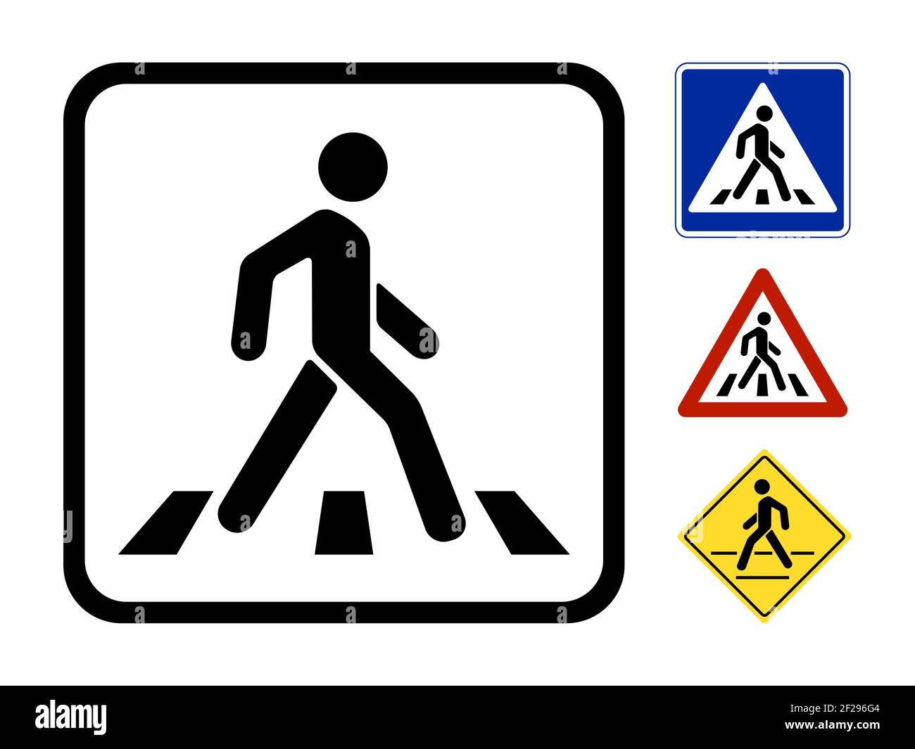 Pedestrian symbol vector illustration isolated on white background Stock Vector
