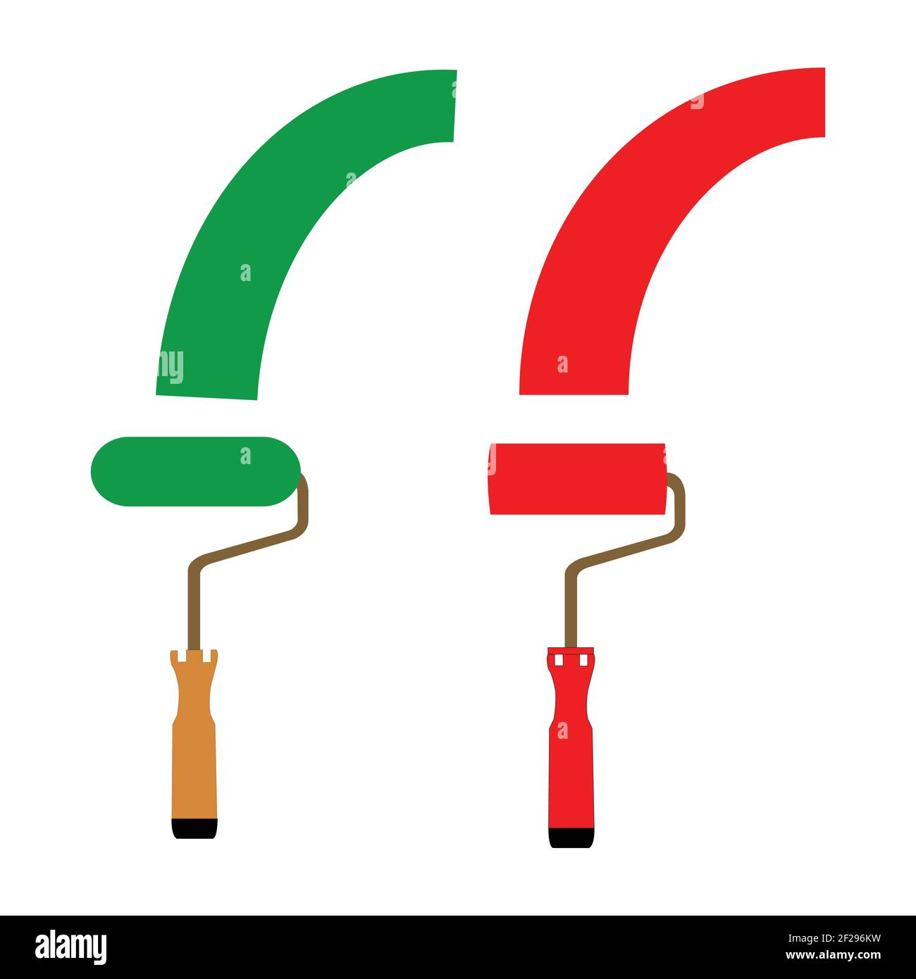 Rainbow paint roller Stock Vector Images - Alamy
