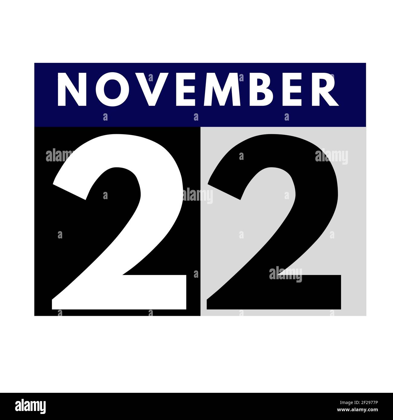 November 22 . flat daily calendar icon .date ,day, month .calendar for ...