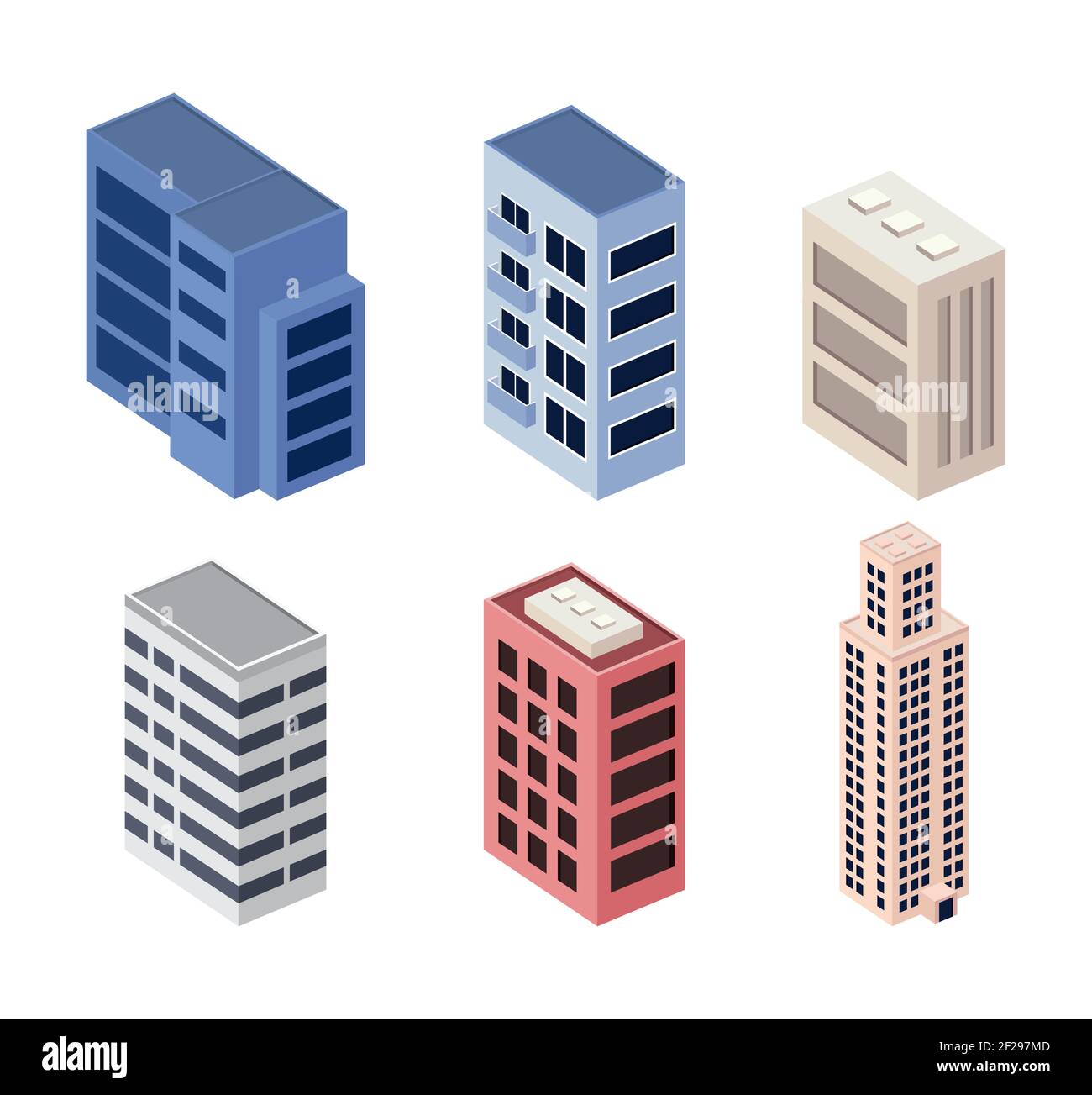 six buildings icons Stock Vector Image & Art - Alamy