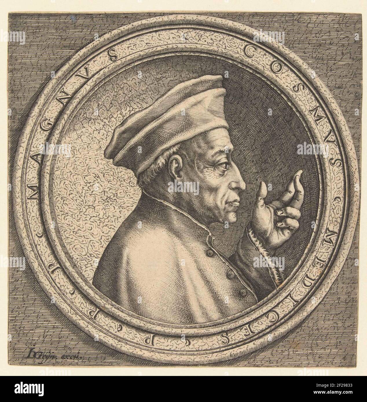 Portrait of Cosimo I the 'Medici; Four portraits to Italian tokens from ...