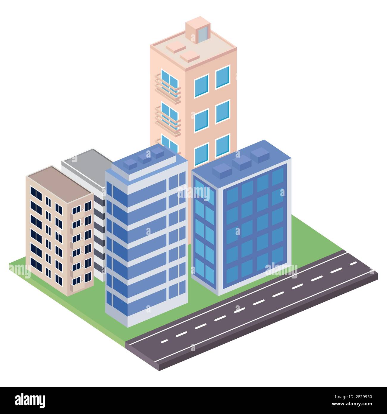 four buildings isometrics Stock Vector Image & Art Alamy