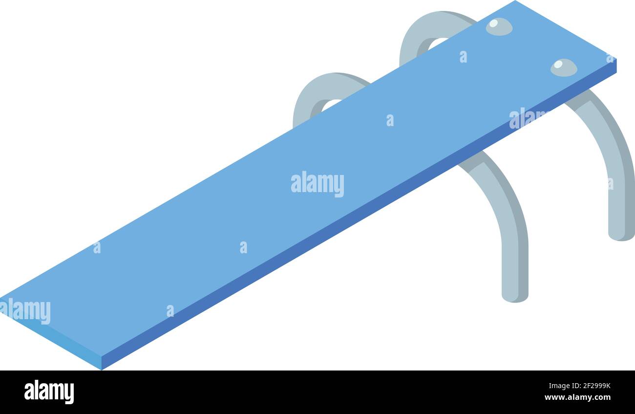 Male diving board icon. Isometric of male diving board vector icon for web design isolated on