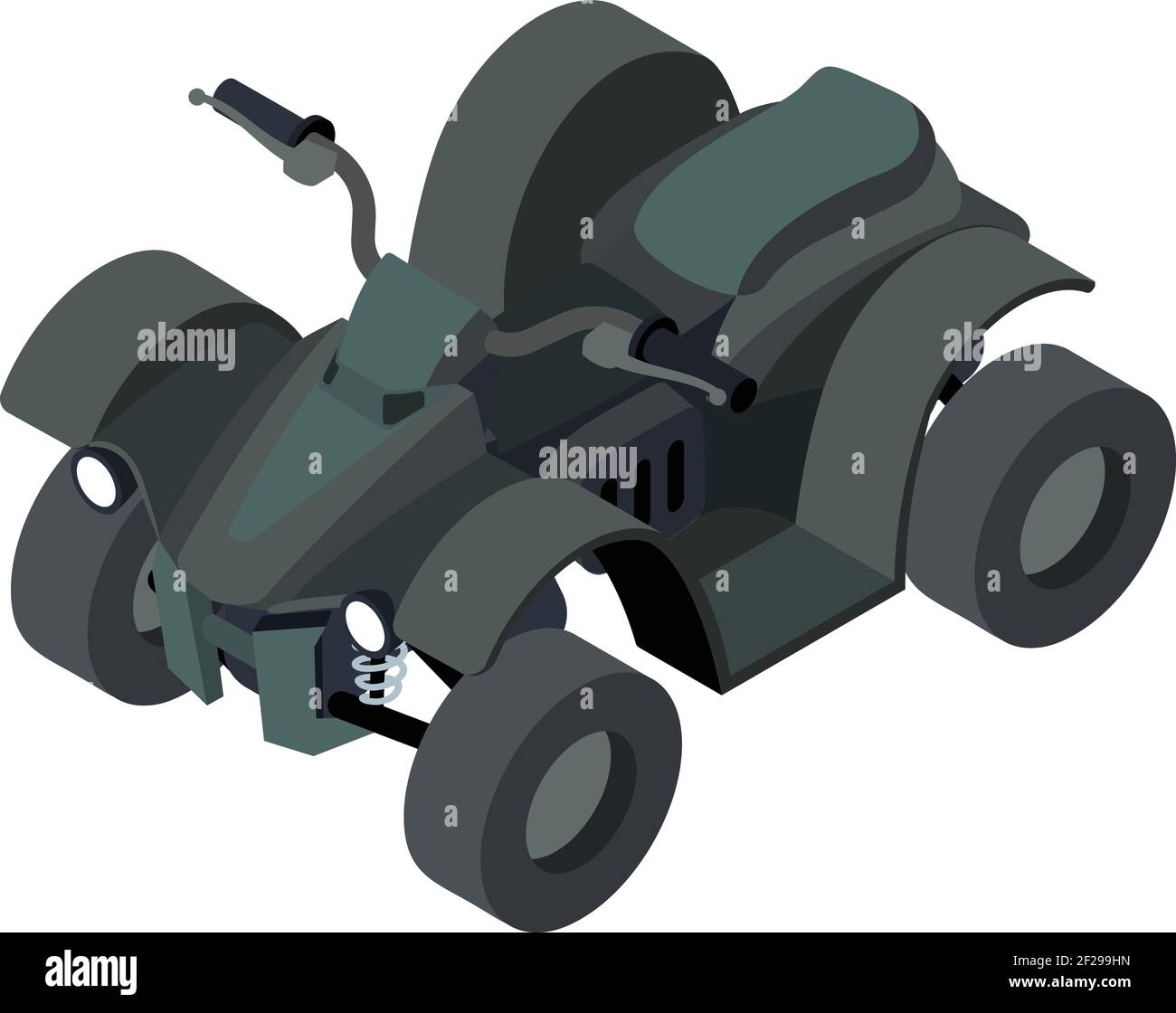 Desert quad bike icon. Isometric of desert quad bike vector icon for web design isolated on white background Stock Vector