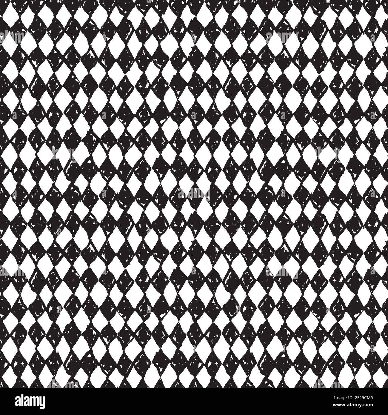A seamless pattern made with hand drawn rhombuses. Stock Vector