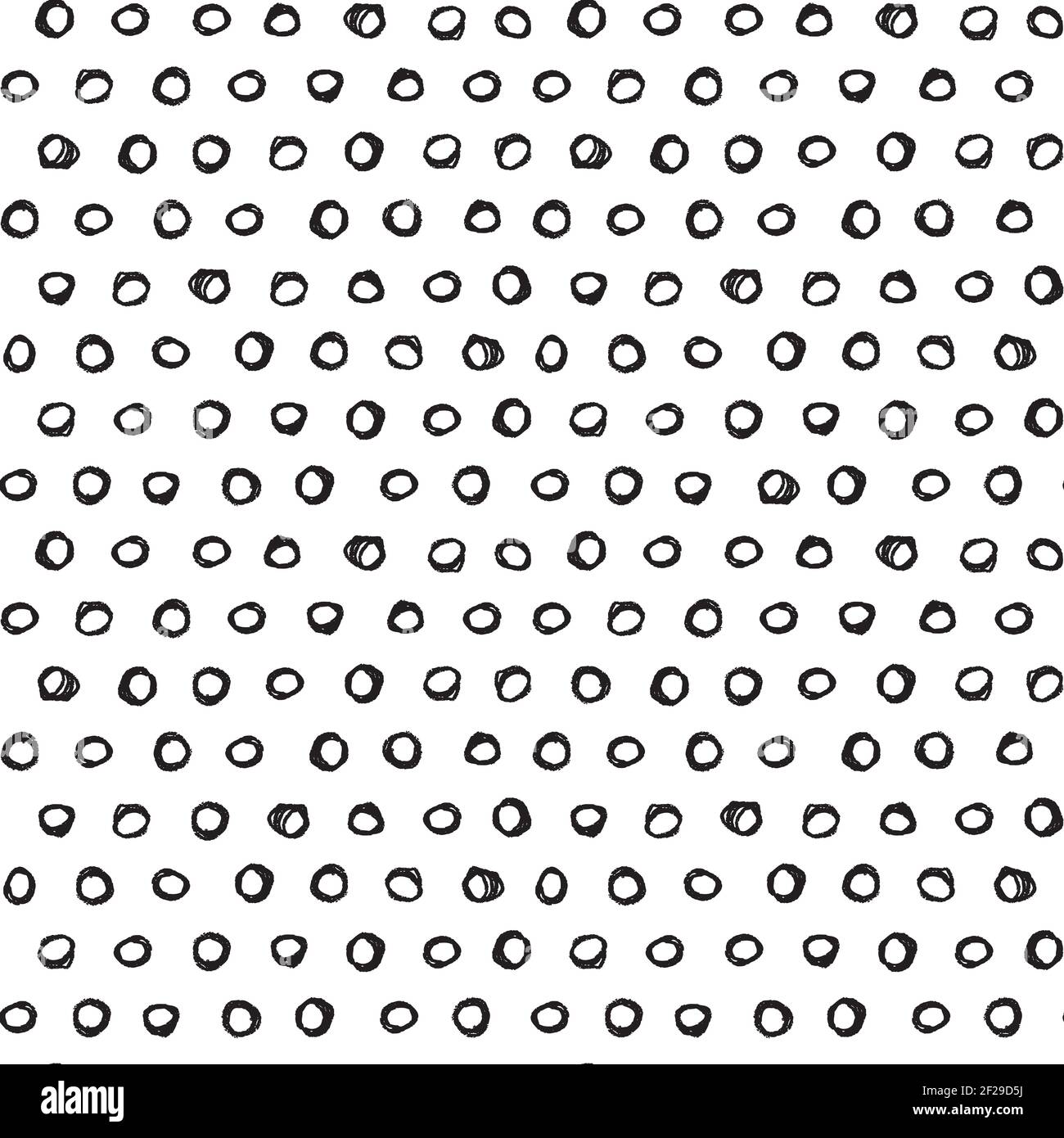 A seamless pattern made with hand drawn circles. Stock Vector