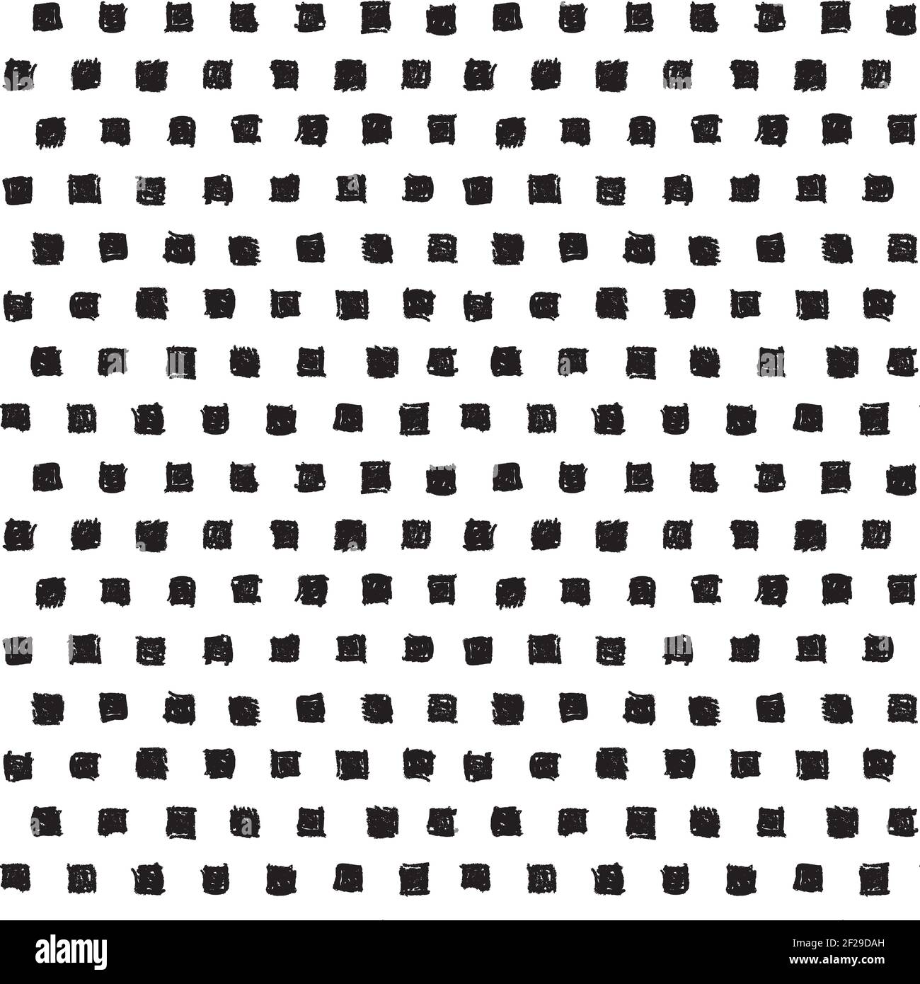 A seamless pattern made with hand drawn squares. Stock Vector