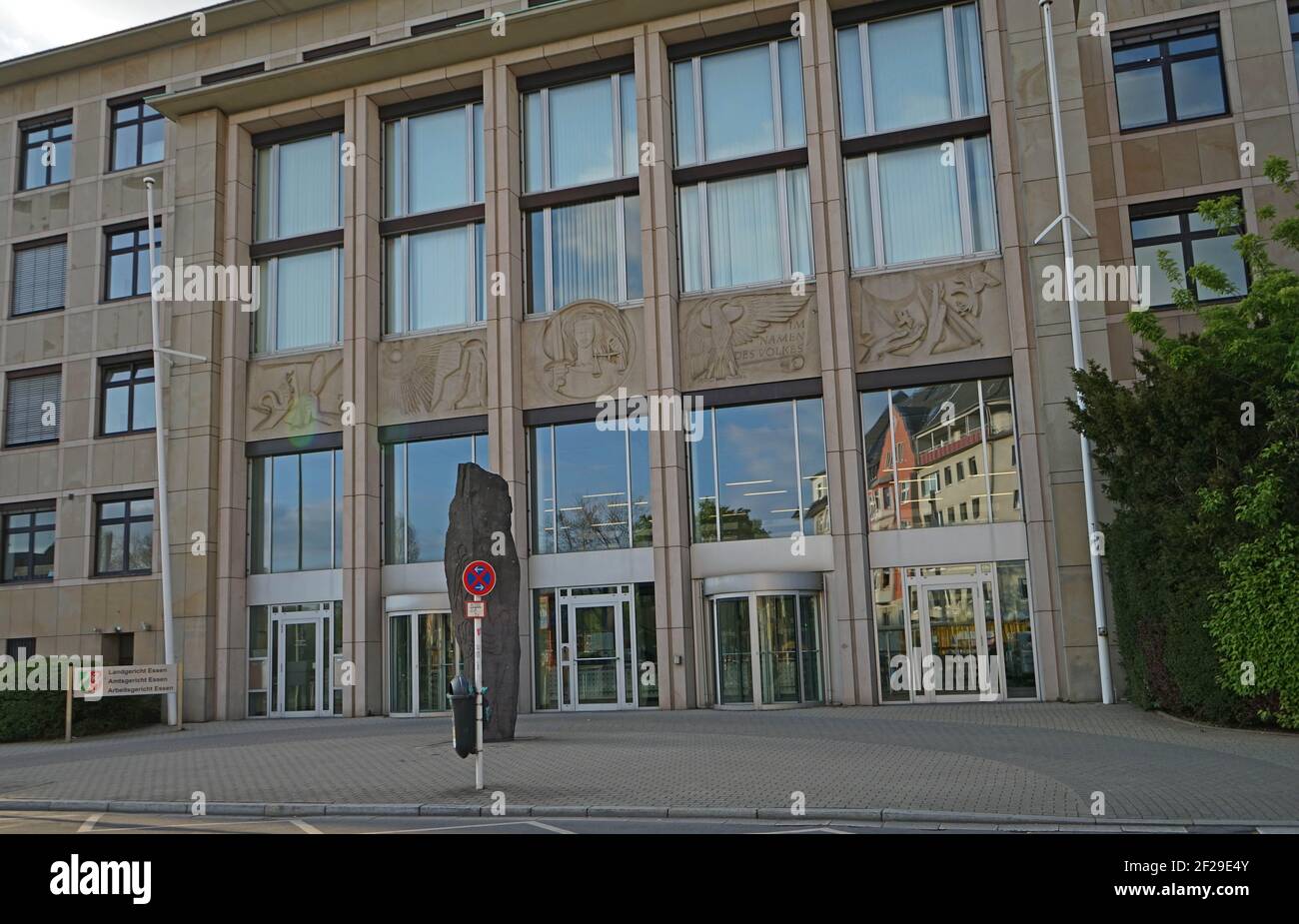 Gerichtsgebäude, Amtsgericht Essen, am Haumannplatz, Essen, NRW, Europe, April 2020 Stock Photo