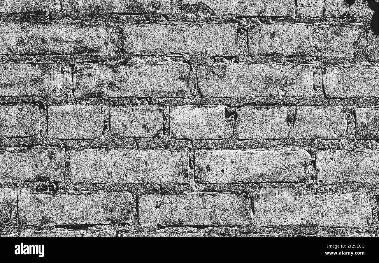 Distressed overlay texture of old brick wall, grunge background ...