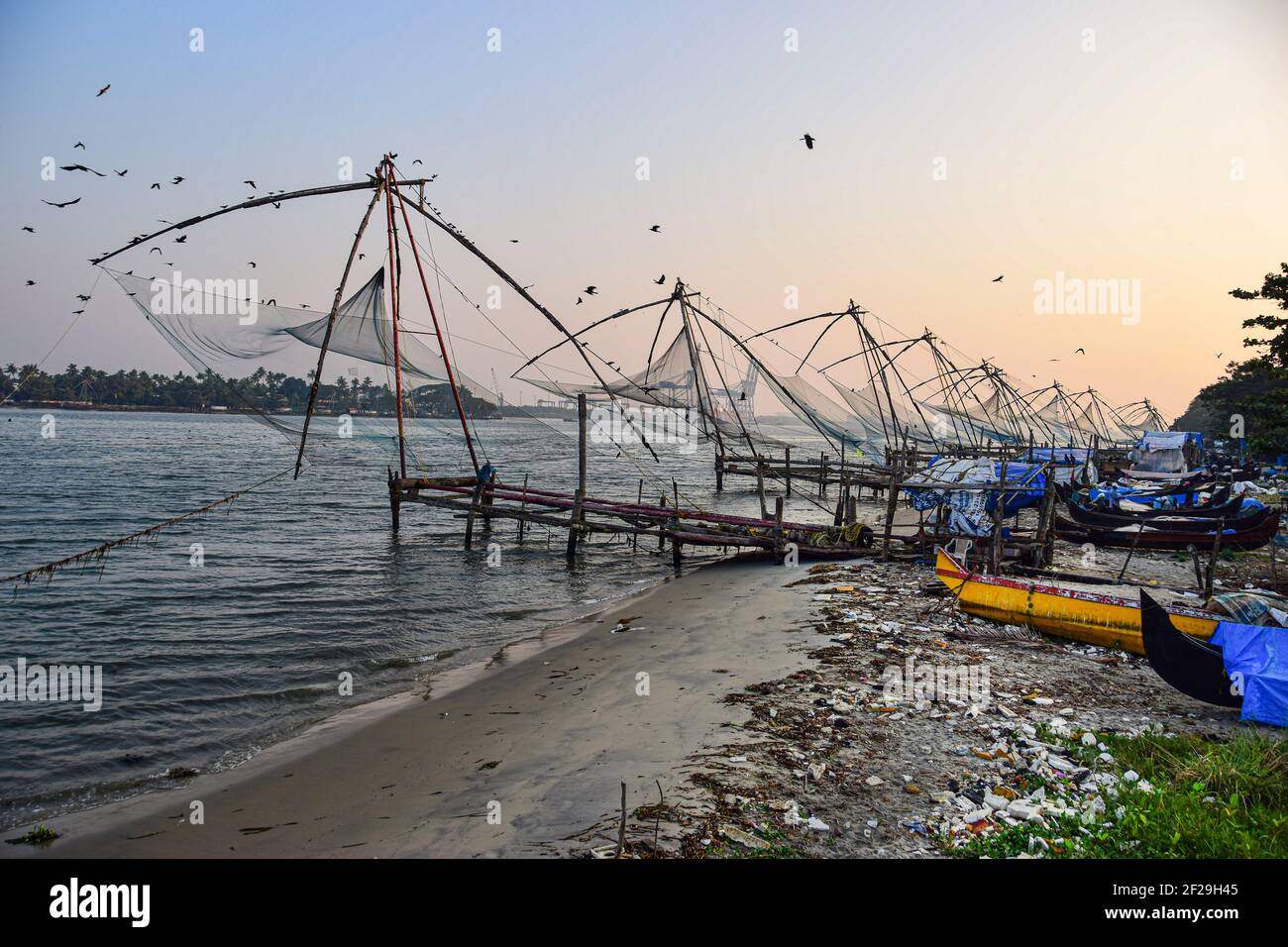 Chinese Fishing Nets, Kochi, Cochin, Kerala, India Stock Photo Alamy