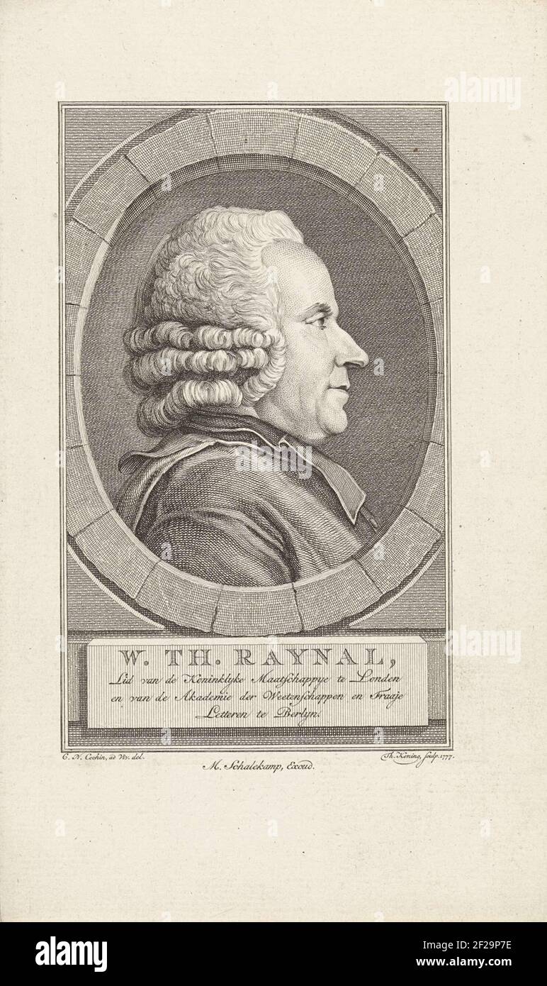 Portrait bust of the French writer GuillaumeThomas François Raynal