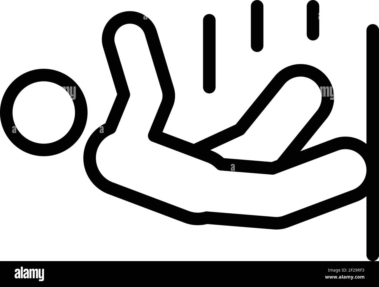 Careless person fall icon. Outline careless person fall vector icon for ...