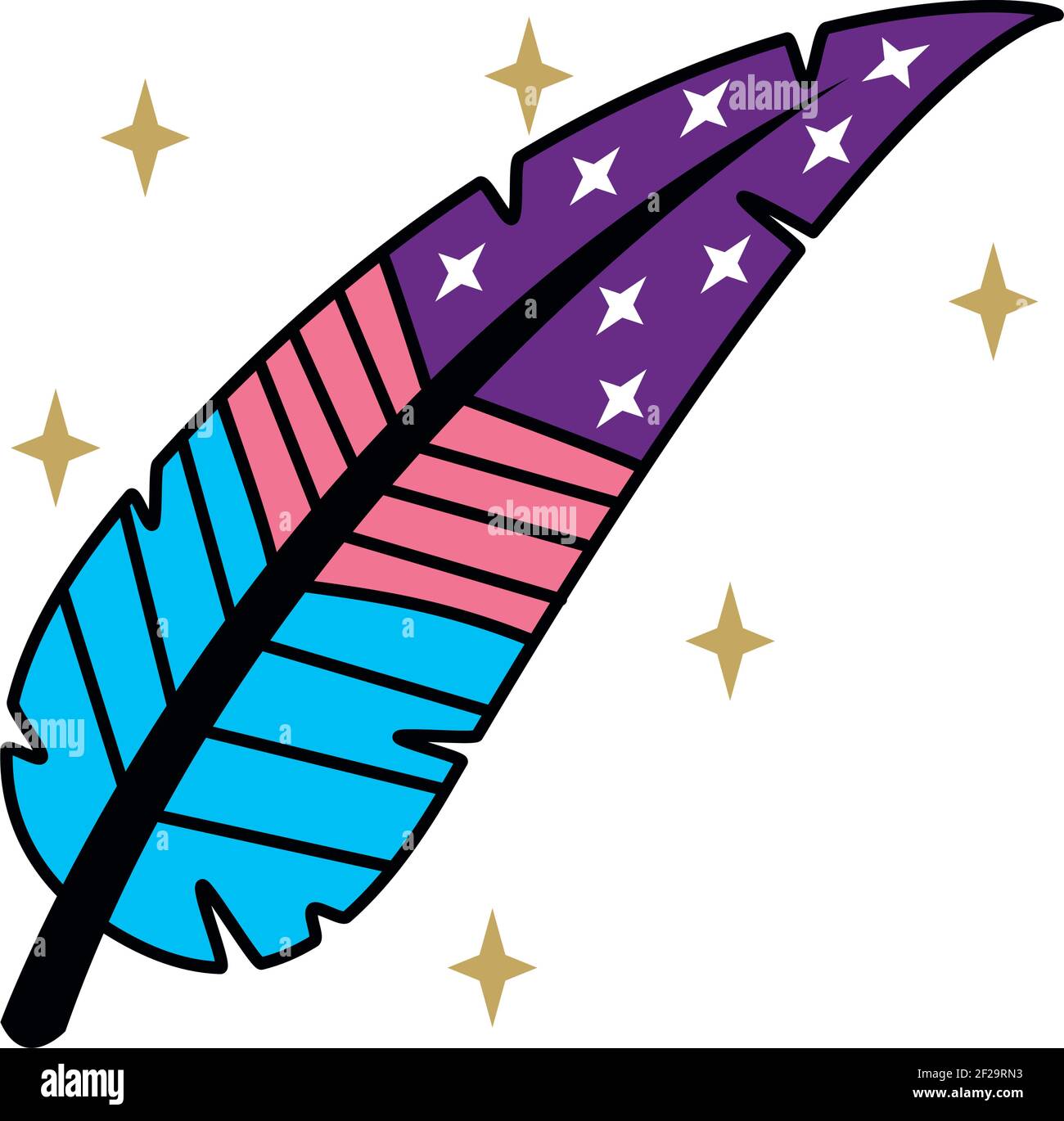 magic and colorful feather icon Stock Vector Image & Art - Alamy