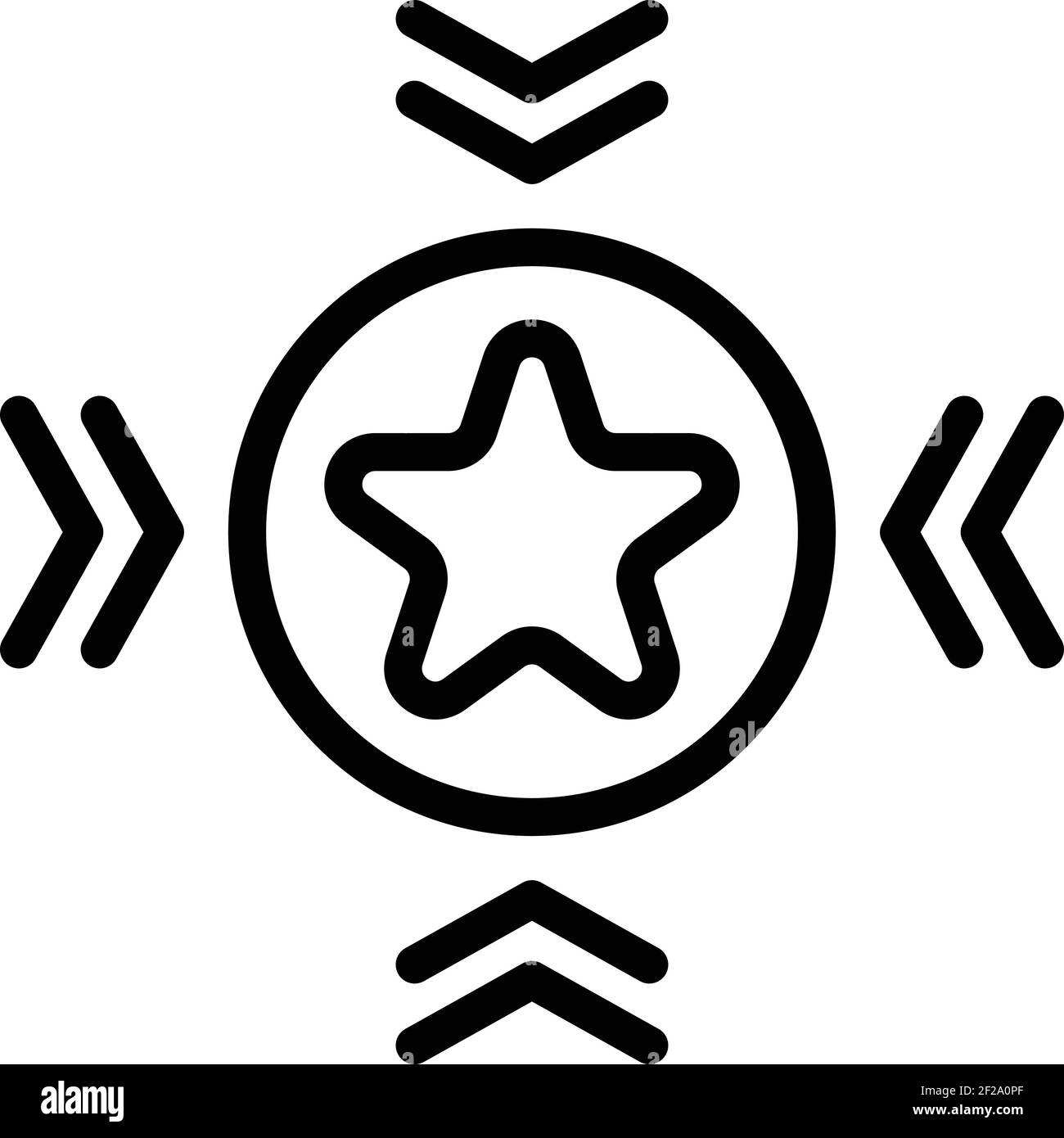 Self-esteem star idea icon. Outline self-esteem star idea vector icon for web design isolated on white background Stock Vector