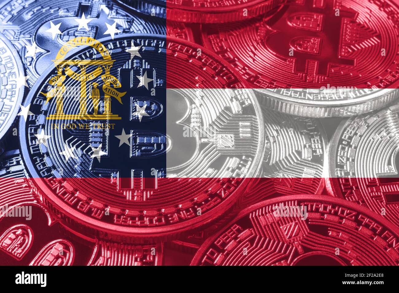 Georgia bitcoin flag, Georgia cryptocurrency concept background Stock Photo  - Alamy