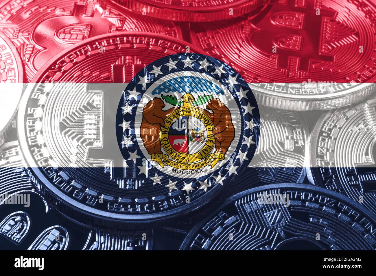 Missouri bitcoin flag, Missouri cryptocurrency concept background Stock  Photo - Alamy