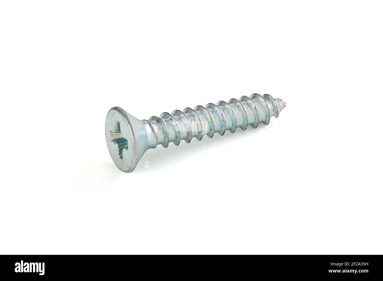 Flat head screw, cut out, photo stacking Stock Photo