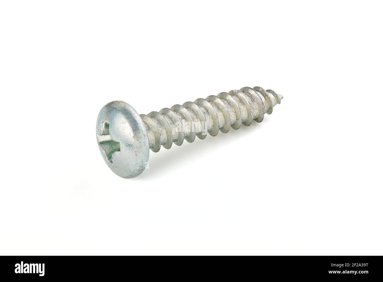 Round head screw, cut out, photo stacking Stock Photo