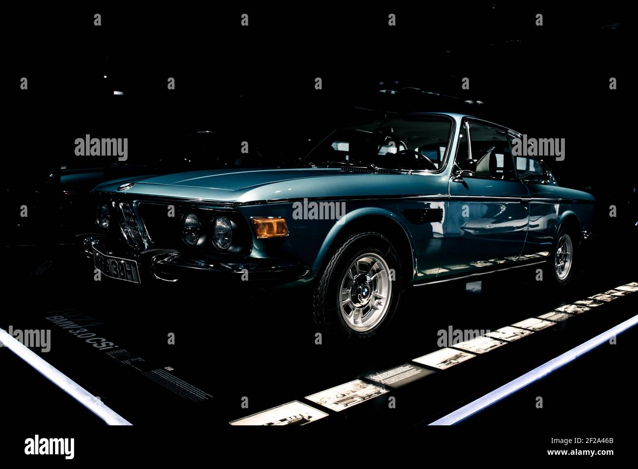 Munich/ Germany - May, 24 2019:BMW 3.0 CSi car in BMW Museum/ BMW Welt Stock Photo