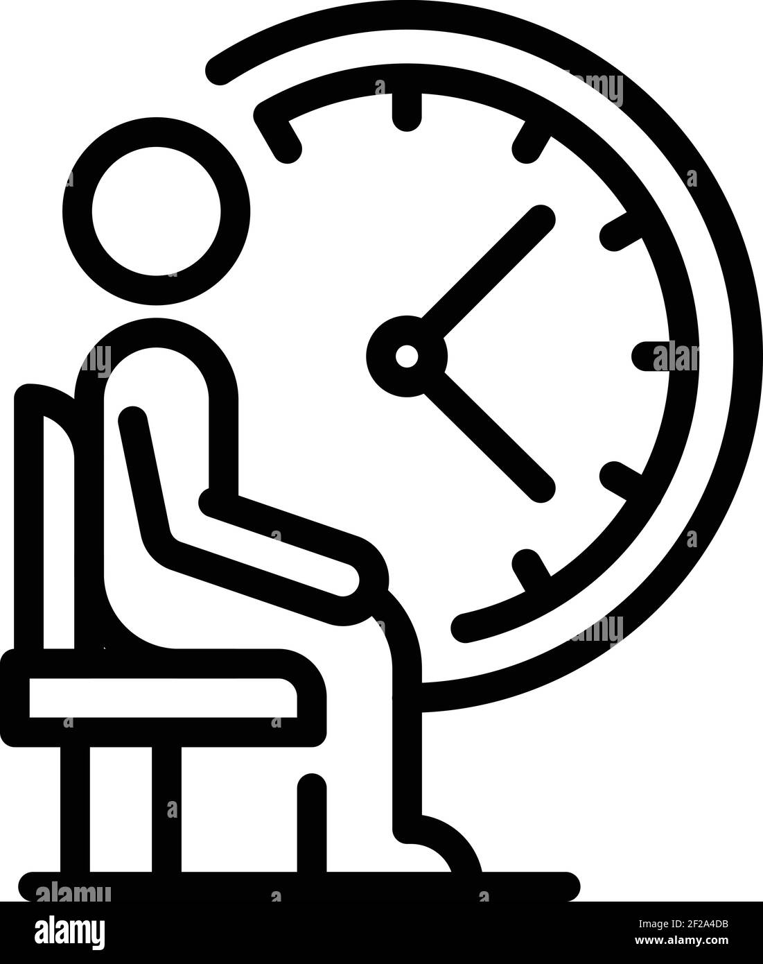 Passenger time icon. Outline passenger time vector icon for web design isolated on white background Stock Vector