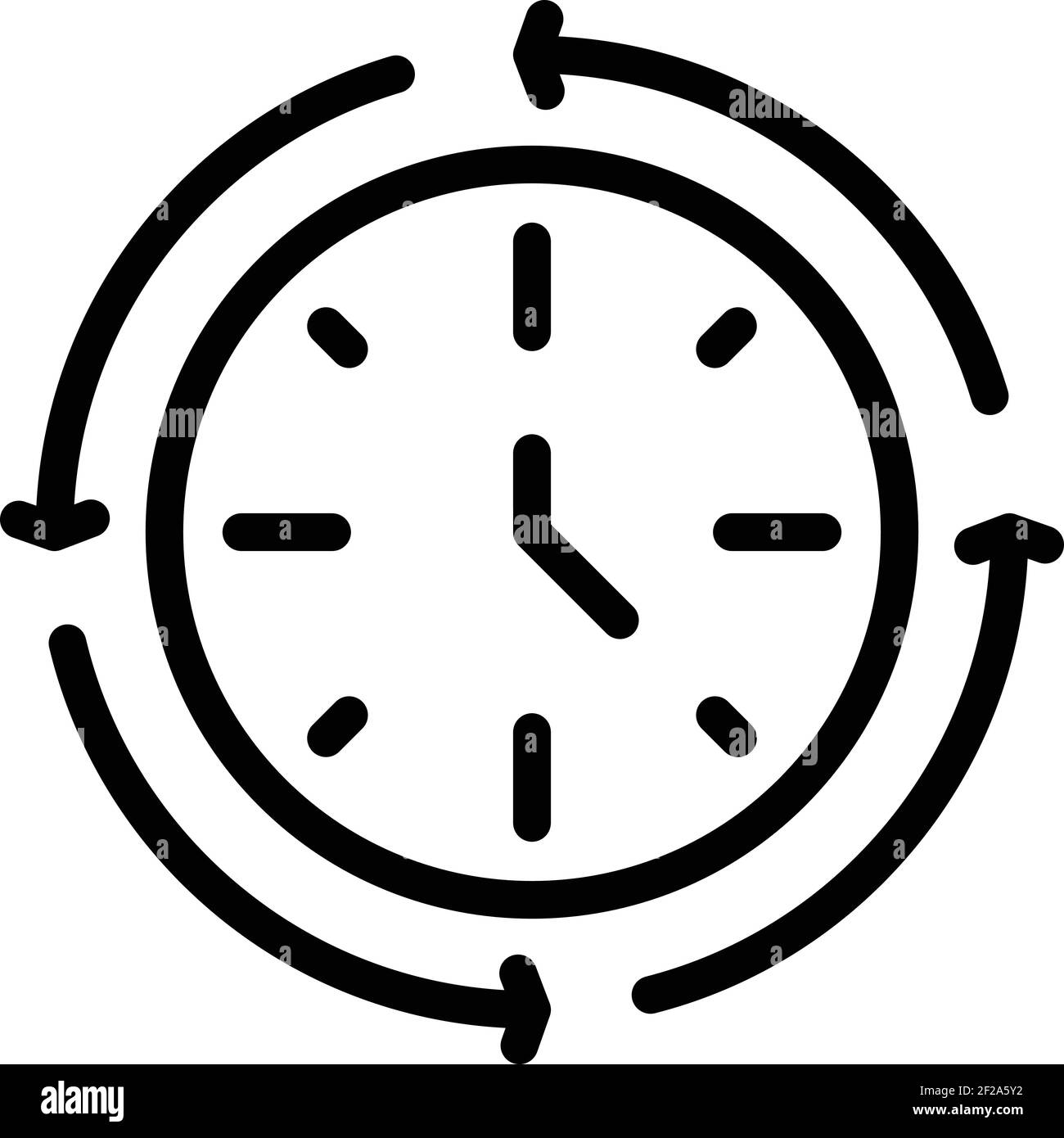 Time management icon. Outline Time management vector icon for web ...