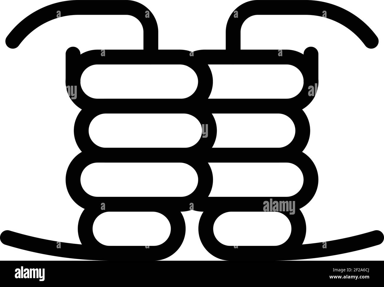 Hand gesture boxing icon. Outline Hand gesture boxing vector icon for ...