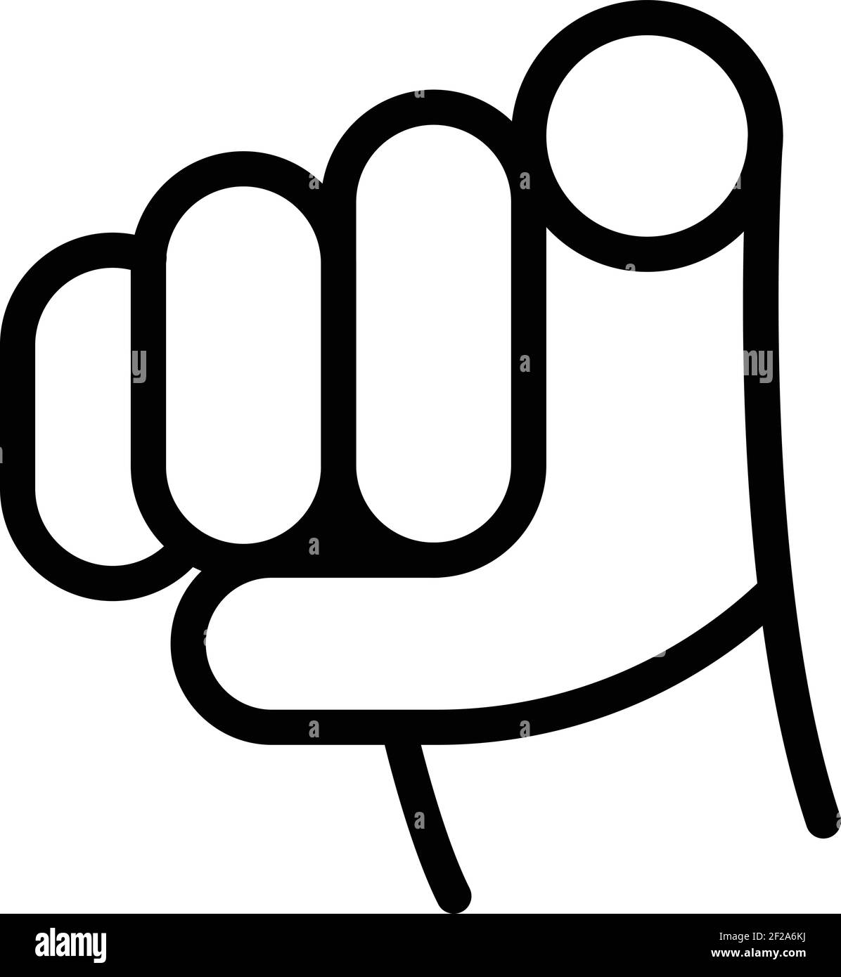 Hand gesture you icon. Outline Hand gesture you vector icon for web ...