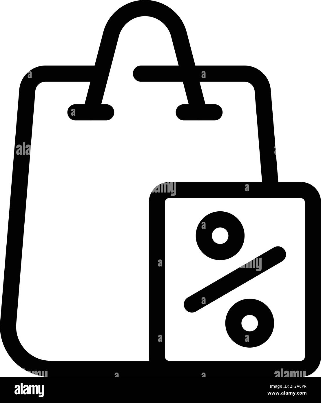 Shop bag icon. Outline Shop bag vector icon for web design isolated on ...