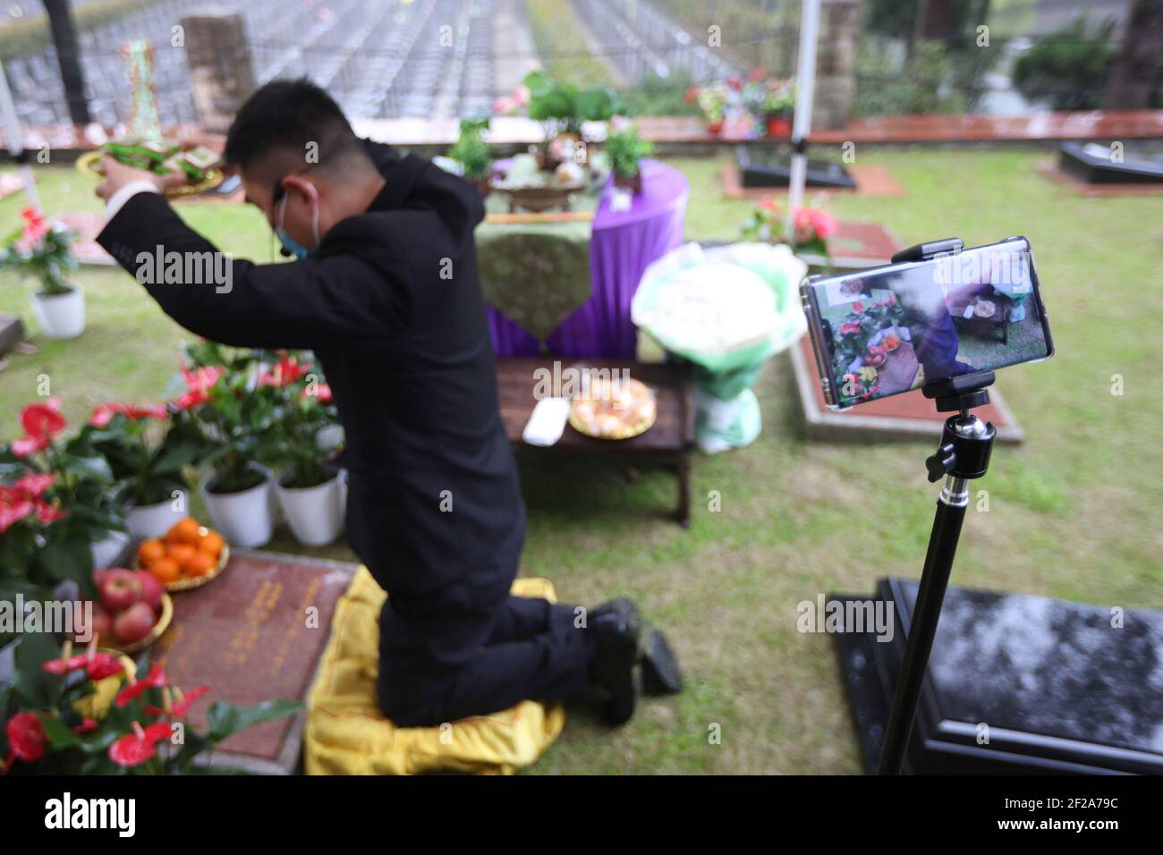 Nanjing city, east China's Jiangsu province, 11 March 2021 An online