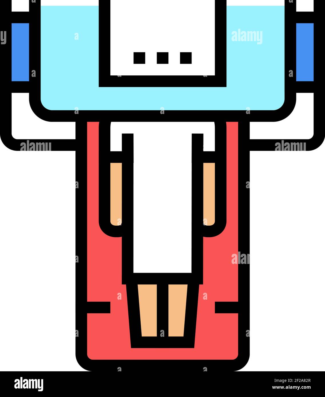 ct scan radiology color icon vector illustration Stock Vector Image ...