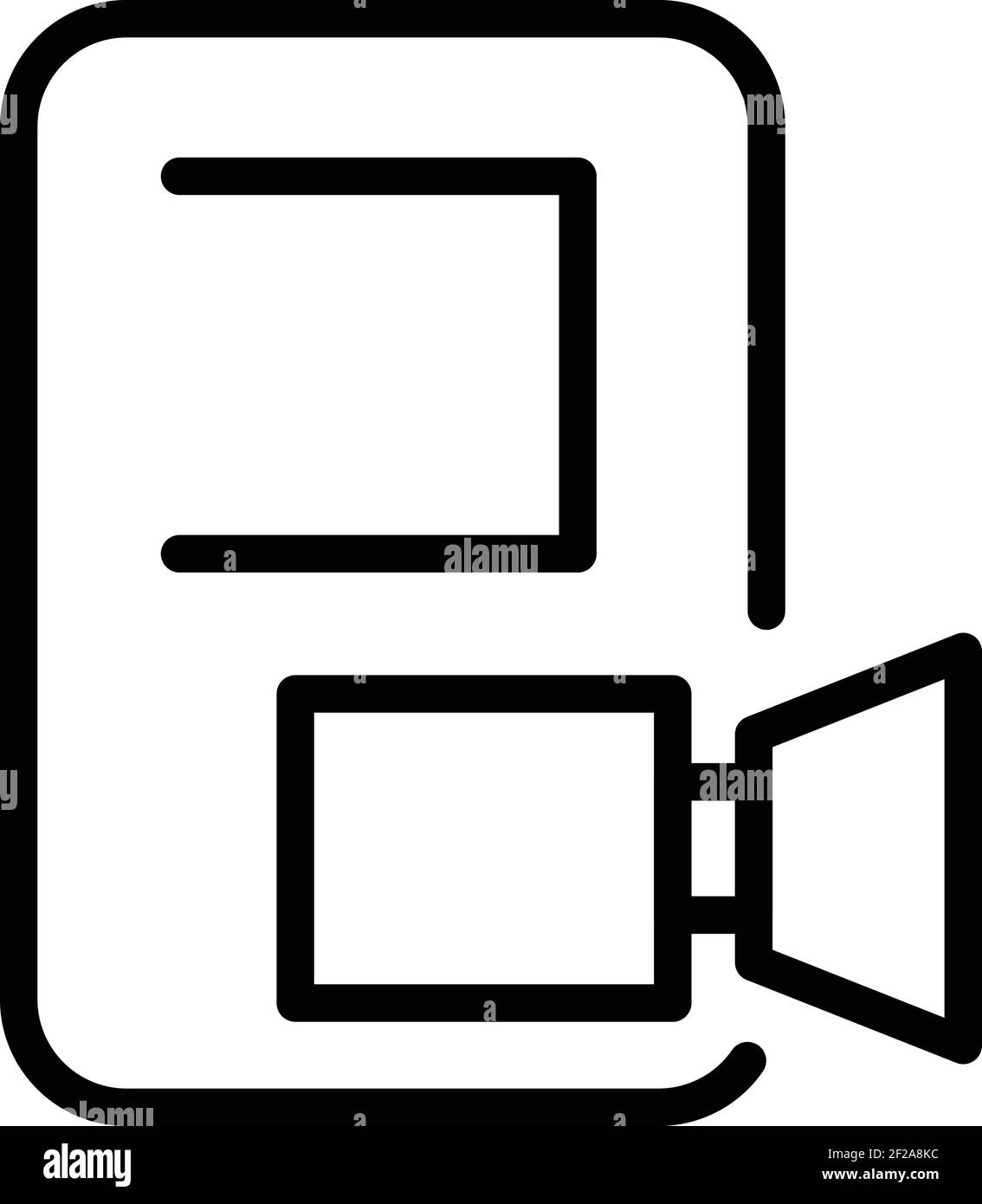 Video interface icon. Outline Video interface vector icon for web ...