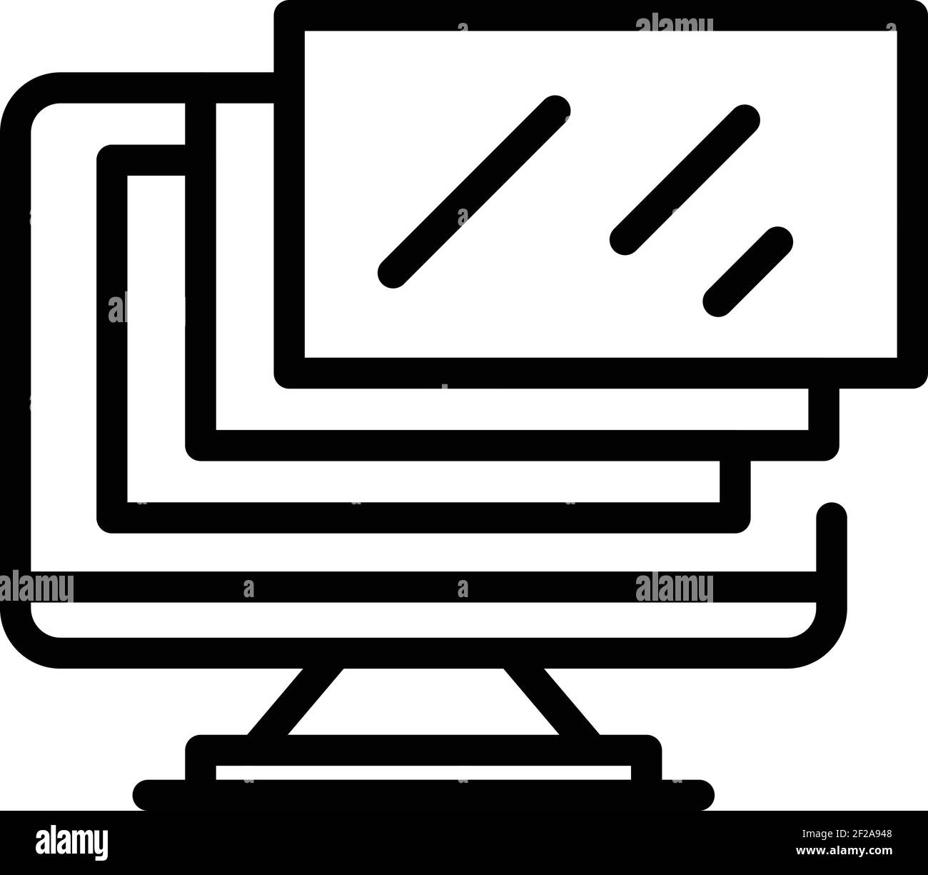 Monitor web interface icon. Outline Monitor web interface vector icon ...