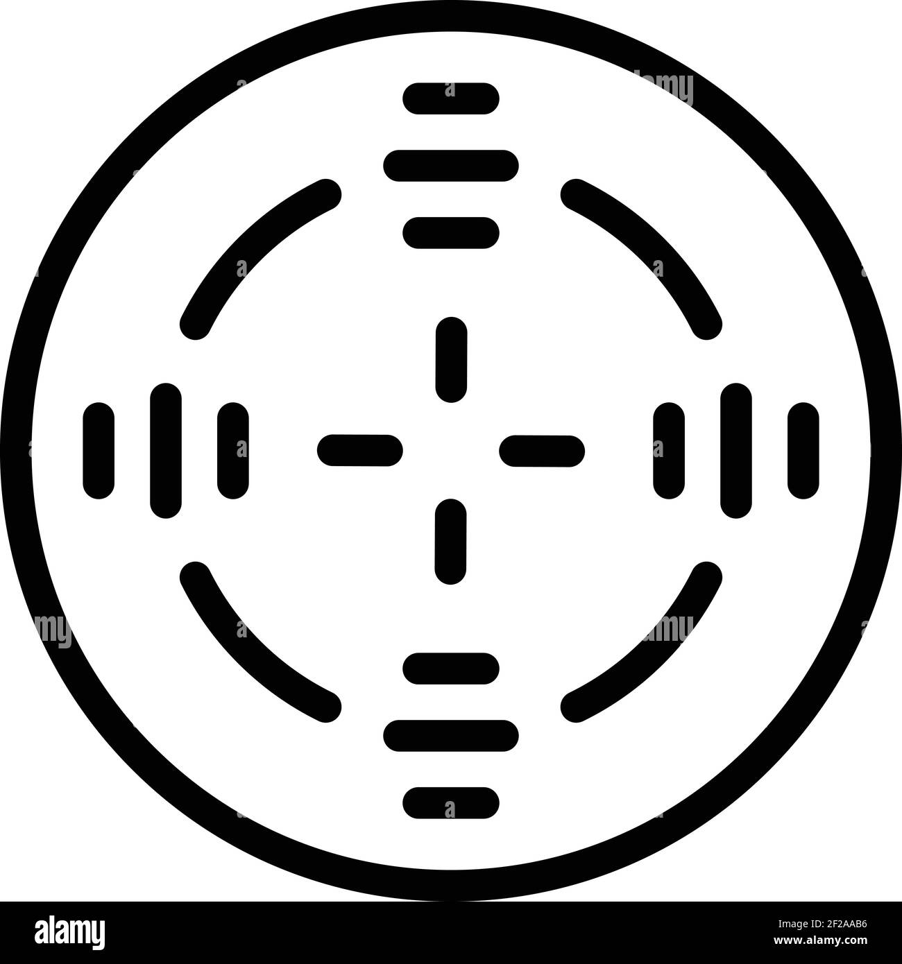 Crosshair Target Icon Outline Crosshair Target Vector Icon For Web