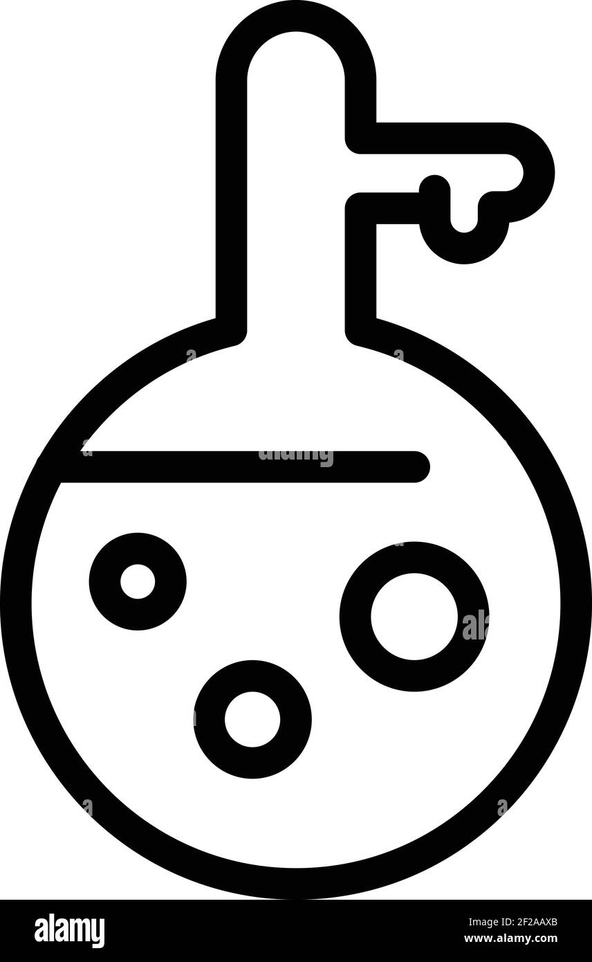 Boiling flask icon. Outline Boiling flask vector icon for web design ...