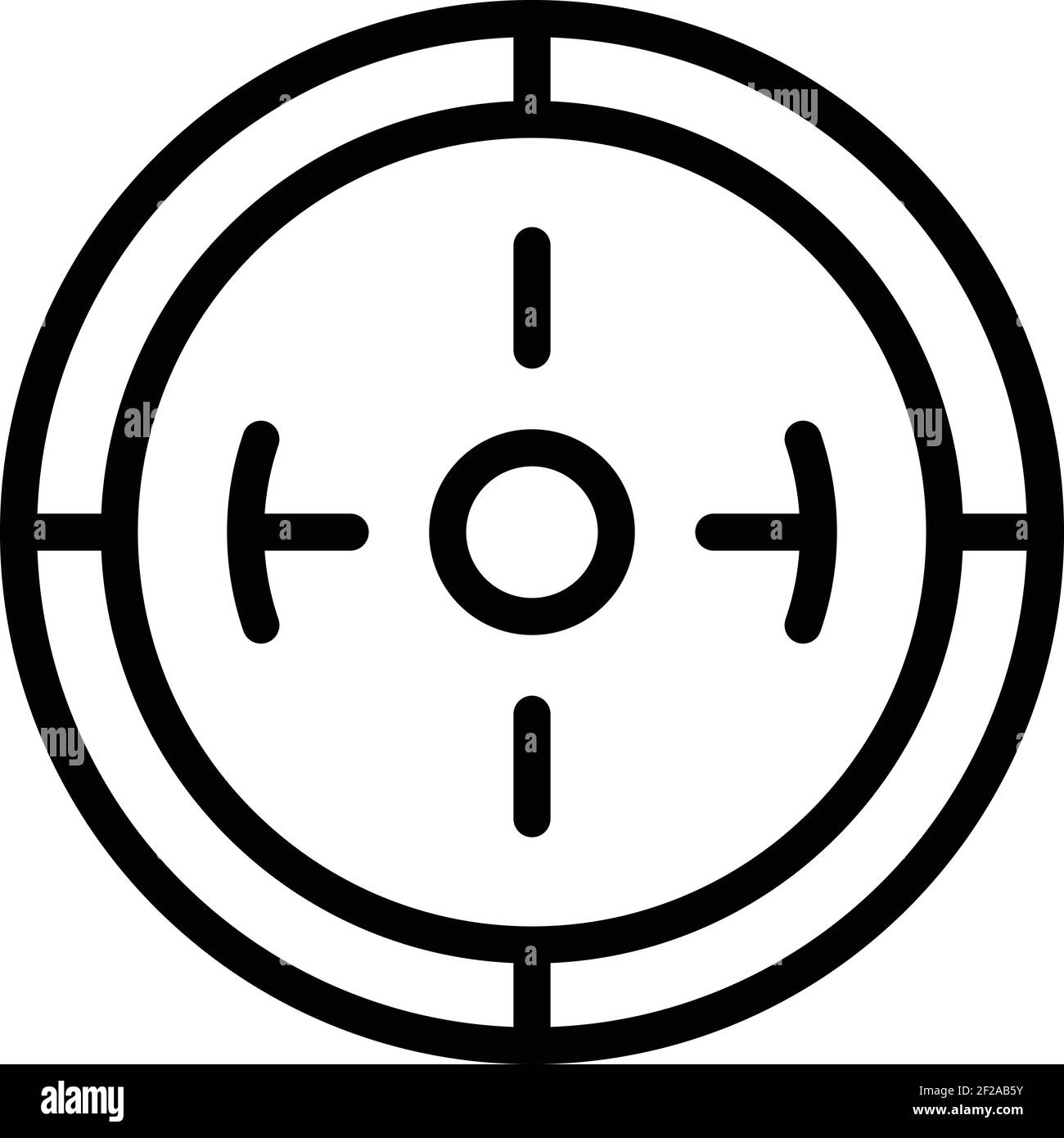 Target focus icon. Outline target focus vector icon for web design