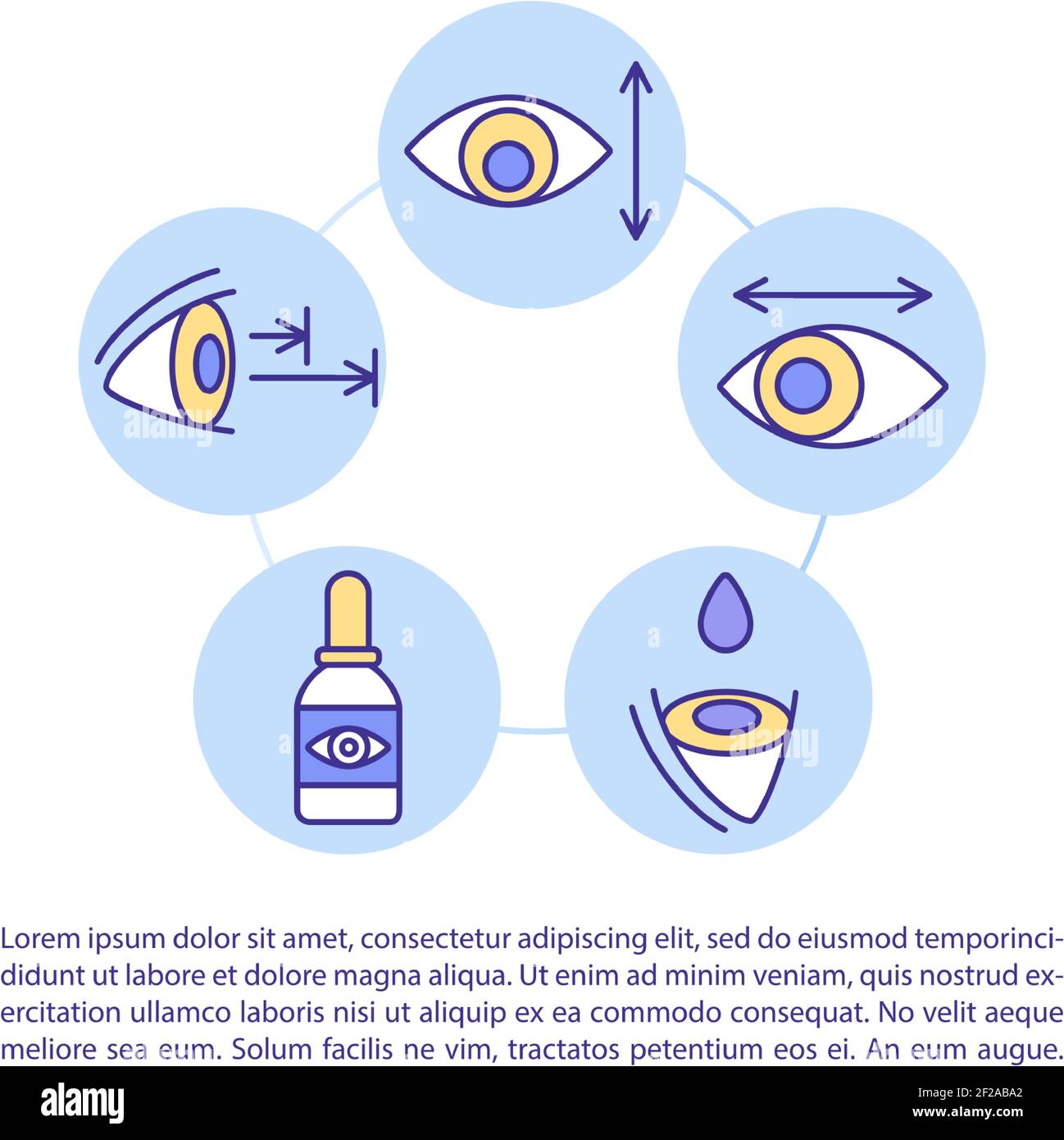 Treatment of digital eyes strain concept icon with text Stock Vector