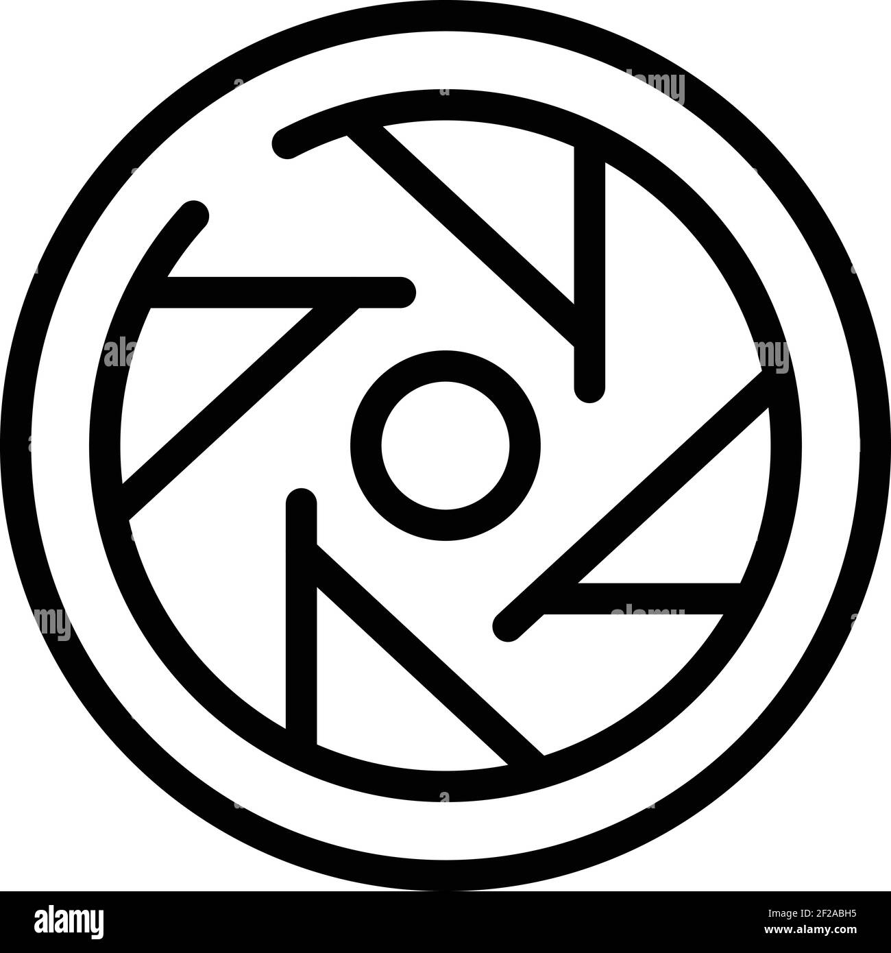 Optometry shutter icon. Outline Optometry shutter vector icon for web ...