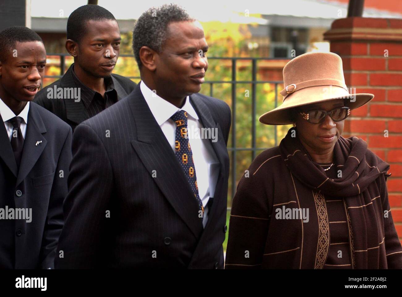 DAMILOLA TAYLORS FAMILY ATTEND A MEMORIAL SERVICE AT ST LUKES CHURCH ON 