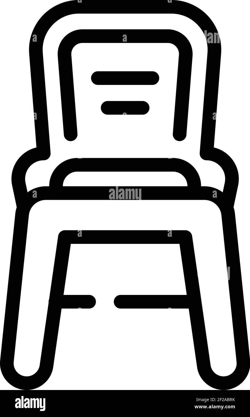 Kitchen chair icon. Outline kitchen chair vector icon for web design ...