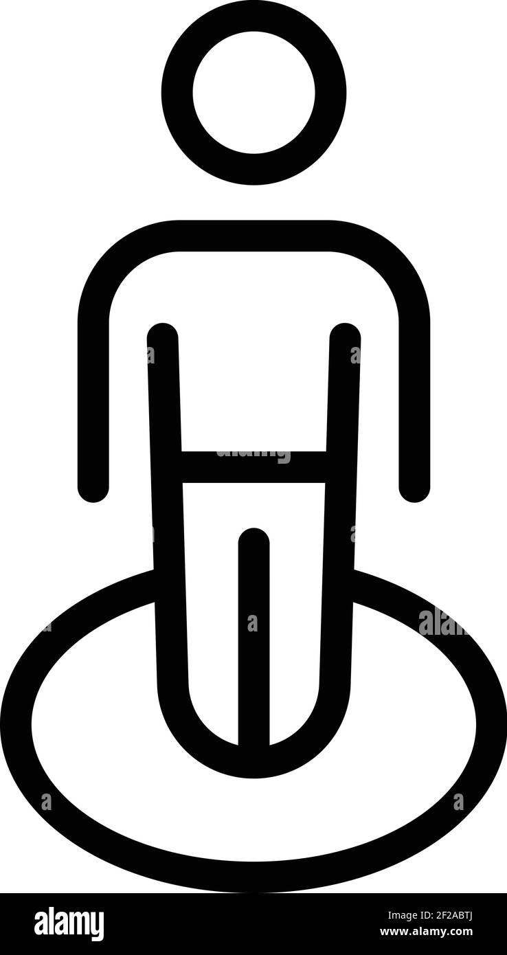 Maintain social distance icon. Outline maintain social distance vector icon for web design isolated on white background Stock Vector
