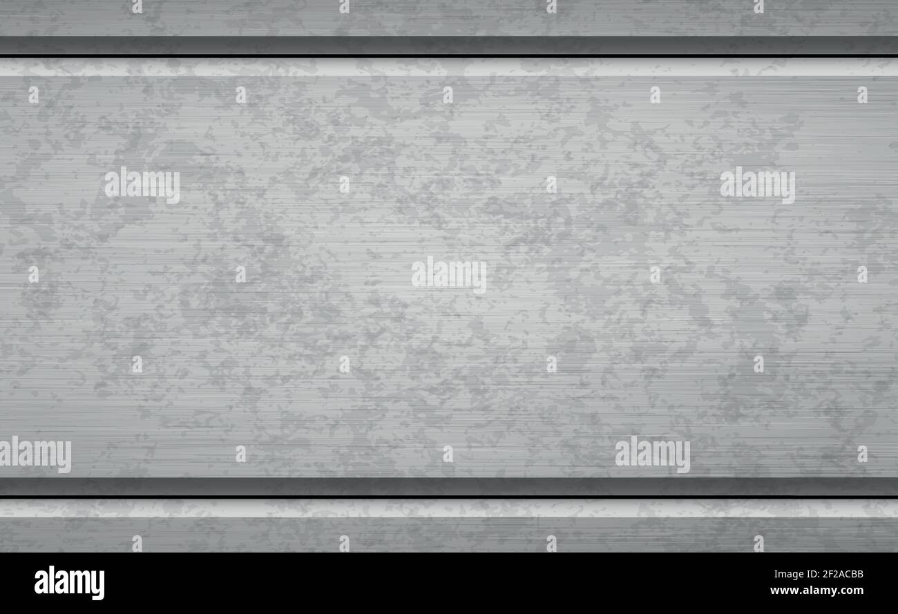 Panoramic metal background with rust - Vector Stock Vector