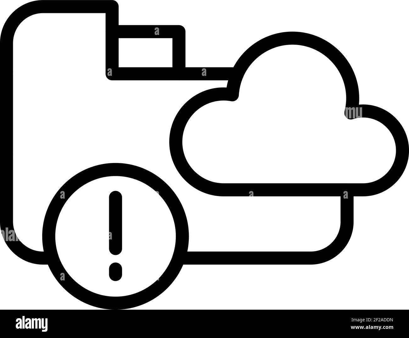 Cloud files malware icon. Outline cloud files malware vector icon for web design isolated on white background Stock Vector