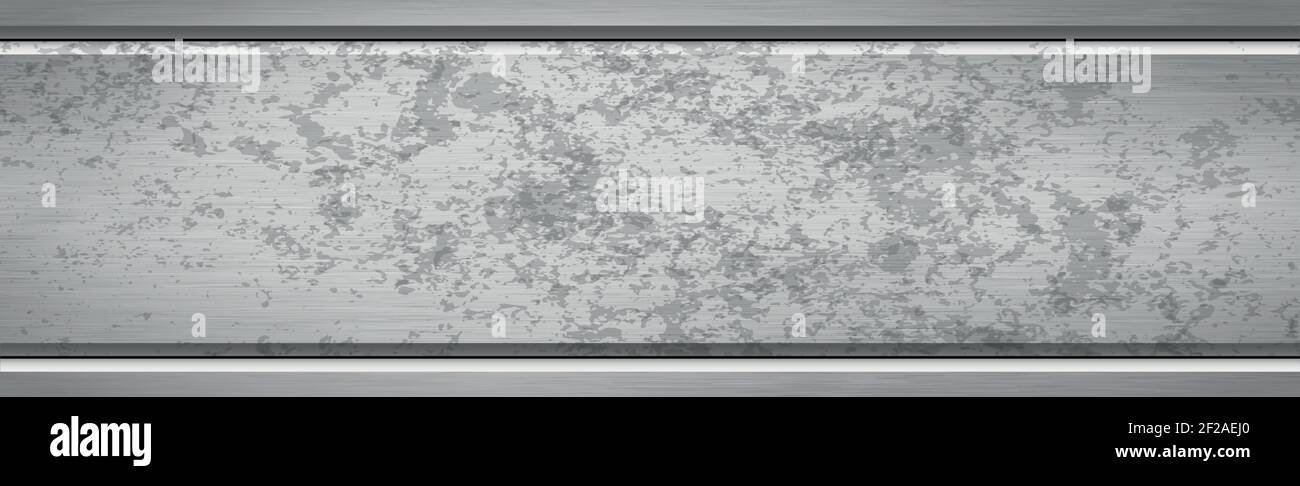 Panoramic metal background with rust - Vector Stock Vector