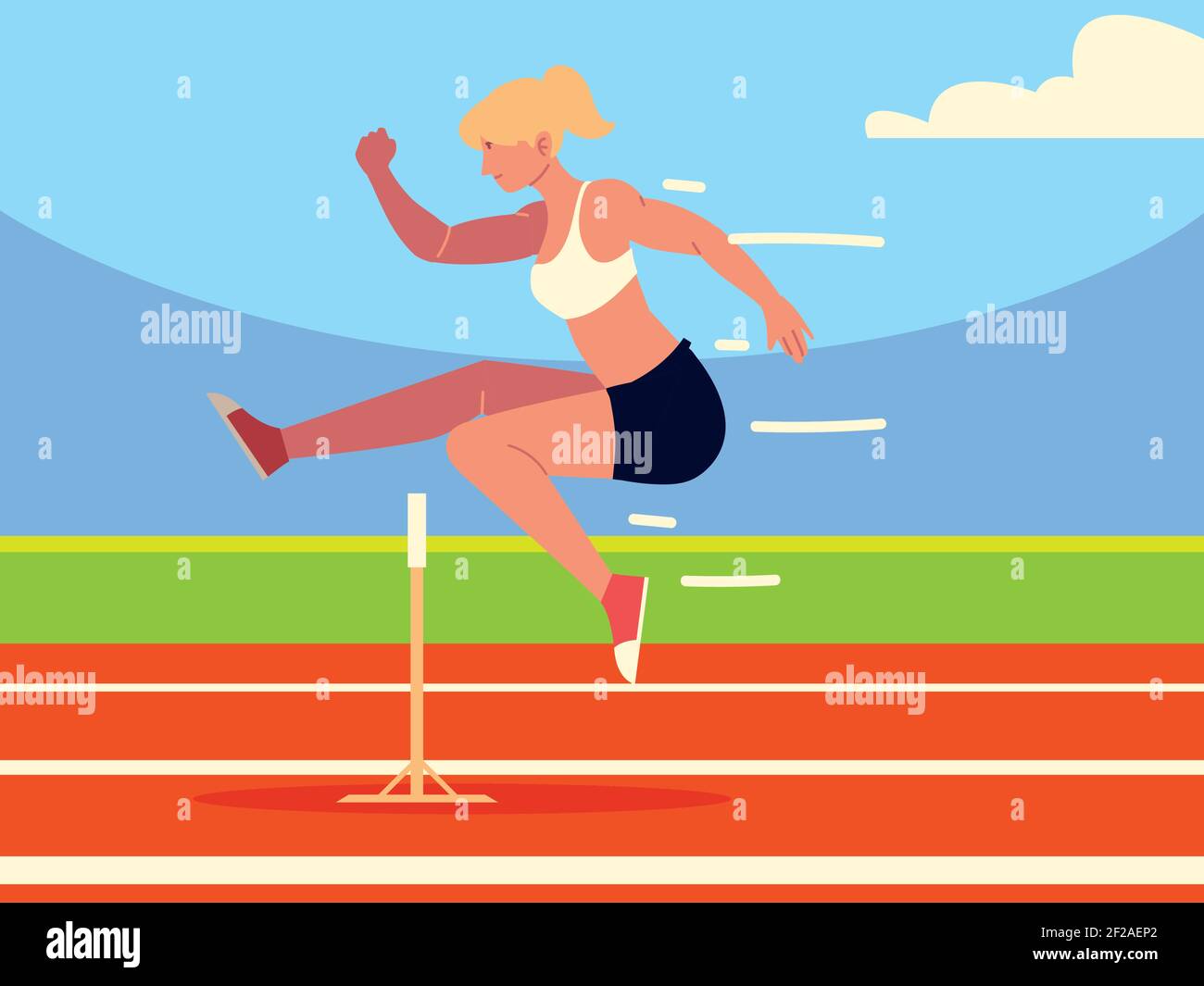 woman obstacle track athletic sport Stock Vector Image & Art - Alamy