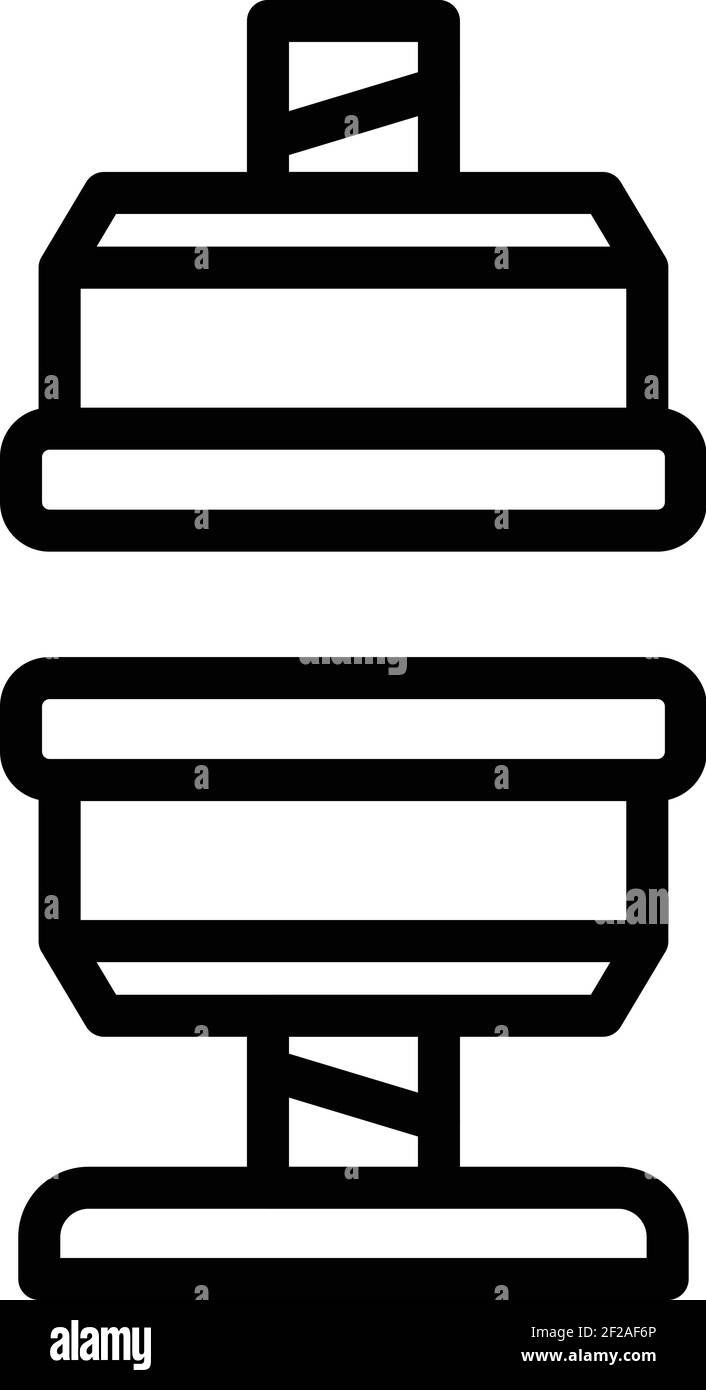 Industrial press machine icon. Outline industrial press machine vector ...