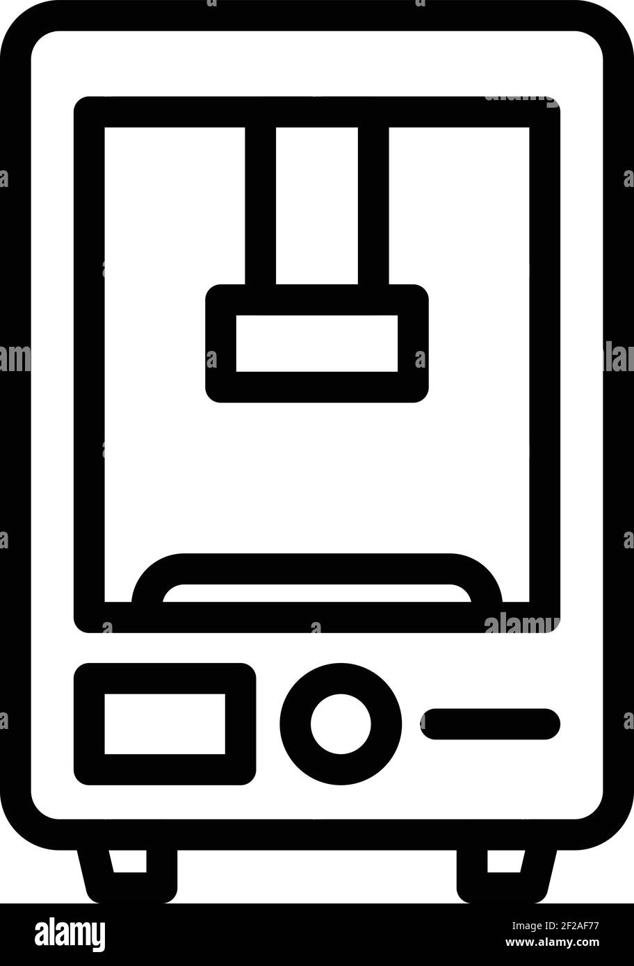 Automation press machine icon. Outline automation press machine vector icon for web design isolated on white background Stock Vector
