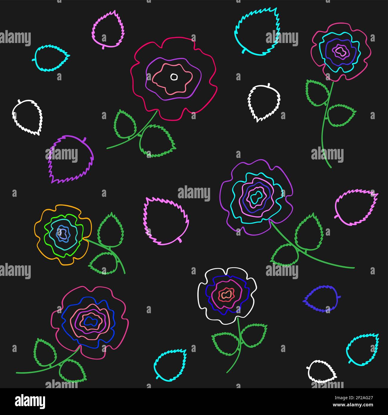 Violet flowers dark green Stock Vector Images - Alamy