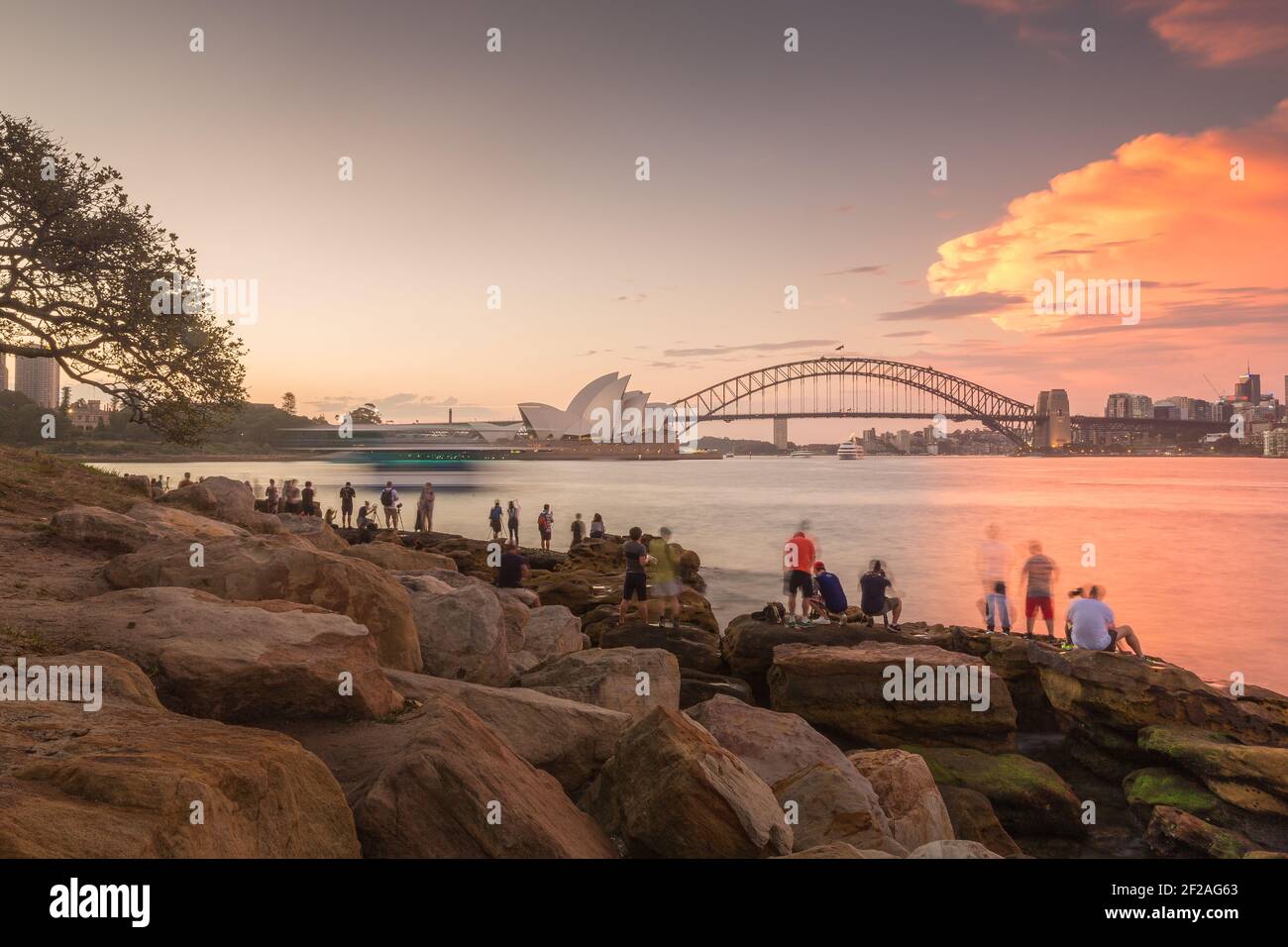 A beautiful shot of the Sydney Opera House and Sydney Harbor Bridge ...