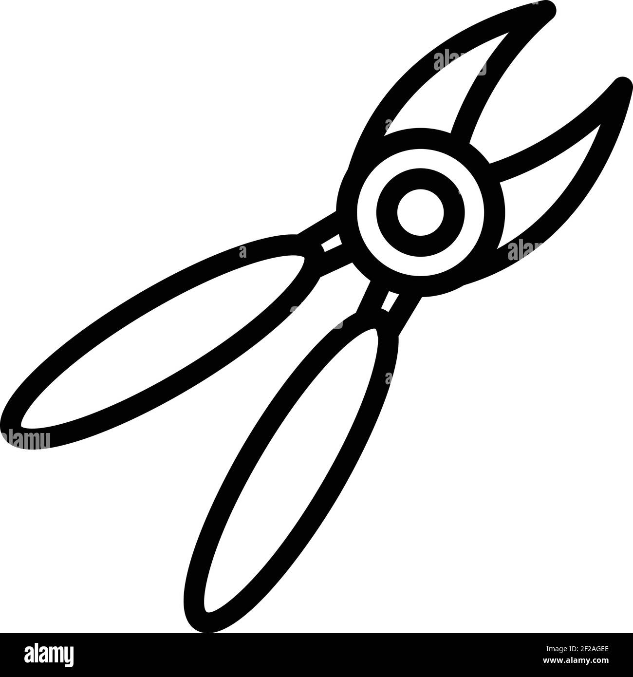 Secateurs icon. Outline secateurs vector icon for web design isolated ...